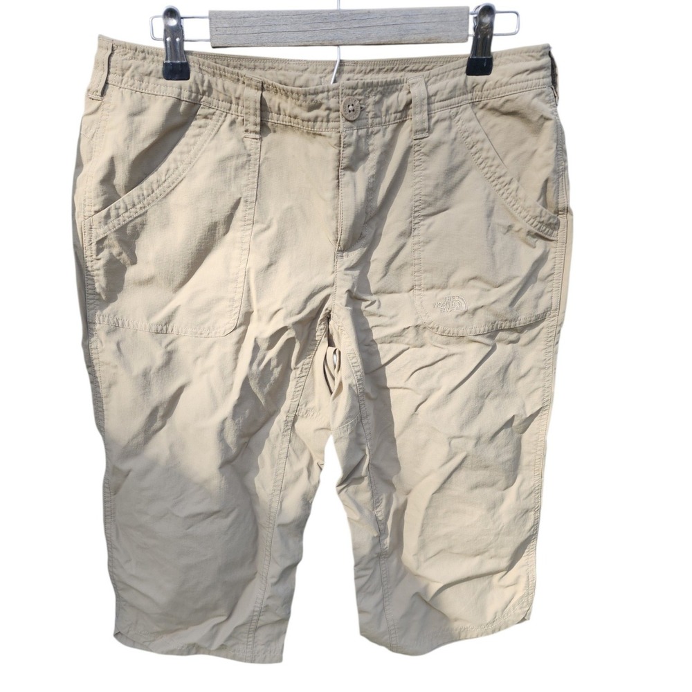 The North Face Womens Horizon Capri Pants Tan Hiking Outdoor Size 10 Regular